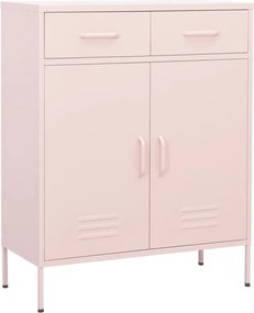 vidaXL Ντουλάπι Αποθήκευσης Ροζ 80 x 35 x 101,5 εκ. από Ατσάλι