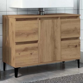 vidaXL Ντουλάπι Νιπτήρα τεχνίτης Δρυς 80 x 33 x 60 εκ