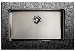 FORTINOX Squadro 28075-411 Υποκαθήμενος Νεροχύτης 74x44cm Inox PVD Black Brushed