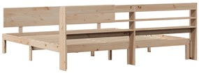vidaXL Πλαίσιο Κρεβατιού με Κεφαλάρι 180x200 εκ. από Μασίφ Ξύλο Πεύκου