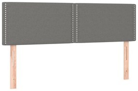 vidaXL Κεφαλάρια Σκ. Γκρι 144x5x78/88 εκ. Ύφασμα