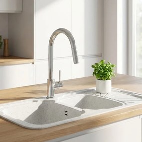 Sanitec Classic 304 (96×51) - Γρανιτένιος νεροχύτης - Metallic SPACE