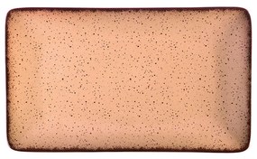 Πιατέλα Ορθογώνια Πορσελάνινη Terra Salmon 27x16cm - Estia