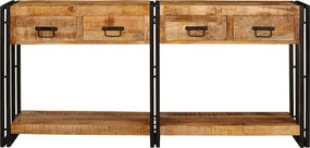 vidaXL Τραπέζια Κονσόλες 2 τμχ. Καφέ 161 x 33 x 75 εκ
