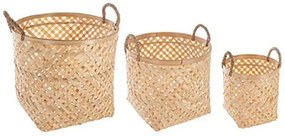 Καλάθι (Σετ 3Τμχ) 07.156823A 20x20,5+30,5x24,5+36x30cm Bamboo Natural Bamboo,Wicker