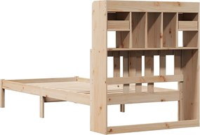 vidaXL Κρεβάτι Βιβλιοθήκη Χωρίς Στρώμα 75x190 εκ Μασίφ Ξύλο Πεύκο