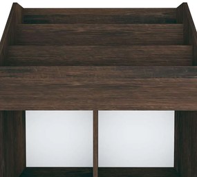 vidaXL Παιδική Ραφιέρα Περιοδικ. Καπνιστή Δρυς 71x30x114εκ Επεξ. Ξύλο
