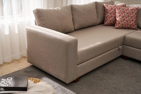 Corner Sofa-Bed Aly Right - Beige Beige