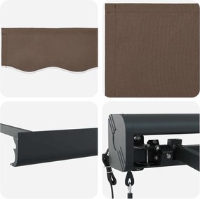 vidaXL Ηλεκτρική Αυλή 4 x 3 m Taupe 100% Πολυεστέρας