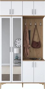 Έπιπλο Εισόδου Καρυδί / Λευκό CRUTRU 120x37.5x240