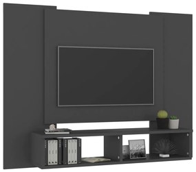 vidaXL Έπιπλο Τηλεόρασης Τοίχου Γκρι 120 x 23,5 x 90 εκ. Μοριοσανίδα
