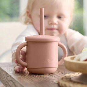 Ποτήρι Εκπαιδευτικό Σιλικόνης Με Καλαμάκι Mamas &amp; Papas Melba 4434L7000