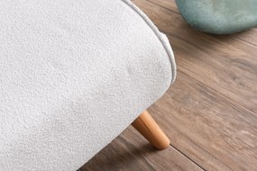 1-Seat Sofa-Bed Folde Single - Teddy Fabric - White White