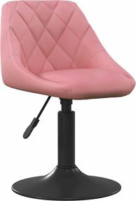 vidaXL Μπαρ σκαμπό Ροζ 46 x 44 x (62.5-77.5) εκ. Τεχνητό δέρμα