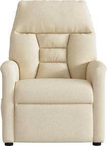 vidaXL Πολυθρόνα Ανακλινόμενη Κρεμ Υφασμάτινη