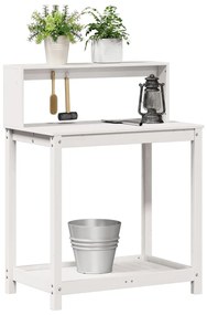 vidaXL Τραπέζι Κηπουρικής με Ράφια 82,5x50x109,5 εκ. Μασίφ Ξύλο Πεύκου