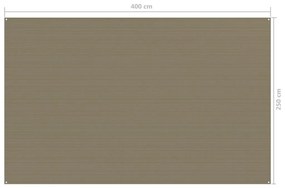 Χαλί Σκηνής Taupe 250 x 400 εκ.