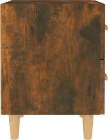 vidaXL Κομοδίνα 2 τεμ. Καπνιστή Δρυς 40 x 35 x 47,5 εκ.