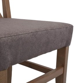 Καρέκλα Τραπεζαρίας ΤΧ Fylliana Grey Oak πόδια με Καφέ ύφασμα 43x44x98εκ. 2αδα 43x44x98 εκ.