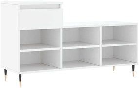 vidaXL Παπουτσοθήκη Λευκή 102x36x60 εκ. από Επεξεργασμένο Ξύλο