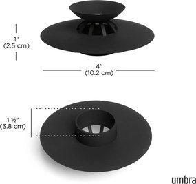 Τάπα σιφωνιού/τριχοπαγίδα Flex Drain Stop Umbra 023464-040 Μαύρη