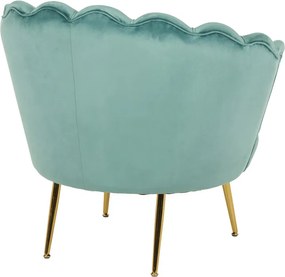 Πολυθρόνα Daimon pakoworld βελούδο σε φυστικί-χρυσό απόχρωση 79x74x78εκ