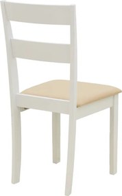 Καρέκλα Dallan pakoworld rubberwood λευκό 40x47.5x89εκ