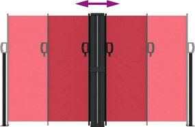 vidaXL Σκίαστρο Πλαϊνό Συρόμενο Κόκκινο 140 x 1000 εκ.