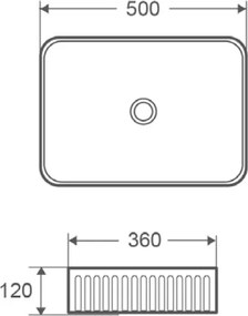Karag LT 2288 - Επιτραπέζιος νιπτήρας 50x36