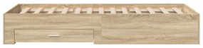 vidaXL Κρεβάτι Sonoma Oak 90x190 εκ Επεξεργασμένο Ξύλο