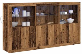vidaXL Πλαϊνό γραφείο Παλαιό ξύλο 181.5 x 37 x 100 εκ