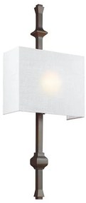 Απλίκα Φωτιστικό Τοίχου 1xE27 Λινό Αμπαζούρ Teva Elstead Lighting-FE-TEVA1-ANBZ-Μπρονζέ FE-TEVA1-ANBZ