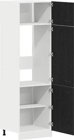 vidaXL Κρεμαστό ντουλάπι με ράφι Lyon Μαύρη Οξυά 60 x 31 x 207 εκ
