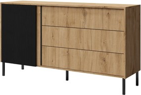 Μπουφές Mia III-Fusiko-Mavro - 145.00Χ41.00Χ80.00cm