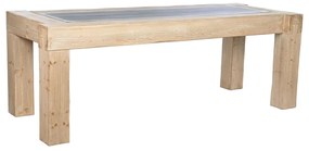 Τραπεζαρία Home ESPRIT Φυσικό Έλατο Ξύλο MDF 220 x 90 x 76 cm