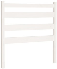 vidaXL Κεφαλάρι Κρεβατιού Λευκό 106 x 4 x 100 εκ. Μασίφ Ξύλο Πεύκου