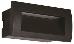 Απλίκα LED Εξωτερικού Χώρου Χωνευτή Eurolamp 145-52502 Black