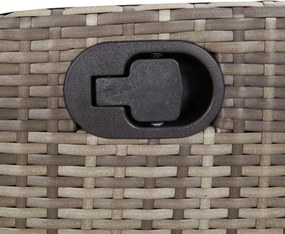 vidaXL Σετ Τραπεζαρίας Κήπου 7 τεμ. Γκρι Συνθ. Ρατάν με Μαξιλάρια