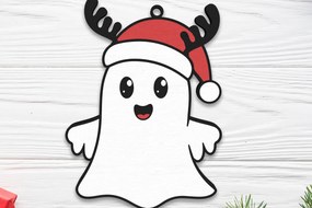 Σετ των 3 Intra απο ξύλο plywood 3mm-4mm πάχος Χριστουγεννιάτικο στολίδι Ghost Cut Δίασταση 8x8 cm INTRAFABR-109510501