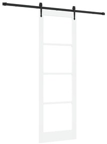 vidaXL Συρόμενη Πόρτα Χειροκίνητος Λευκό 78 x 232 cm Ξύλο και μέταλλο