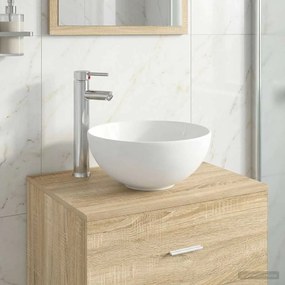 vidaXL Λεκάνη μπάνιου Χρωμέ 32 x 32 x 13 εκ. Μέταλλο