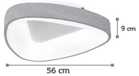 InLight Πλαφονιέρα οροφής από καφέ μέταλλο και ακρυλικό (42176-Α)