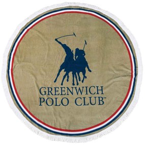 Πετσέτα Θαλάσσης Στρόγγυλη 2825 Beige Greenwich Polo Club Θαλάσσης Φ160 100% Βαμβάκι