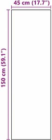 vidaXL Χαλί Κουζίνας Λευκό 150 x 45 εκ Βελούδο