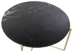 Τραπεζάκι Καφέ DKD Home Decor 81 x 81 x 44 cm Μάρμαρο Σίδερο