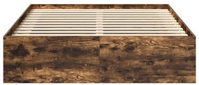 vidaXL Πλαίσιο Κρεβατιού Καπνιστή Δρυς 120x200 εκ.