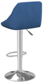 vidaXL Σκαμπό Μπαρ 2 τεμ. Μπλε Βελούδινα