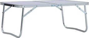 vidaXL Τραπέζι Κάμπινγκ Πτυσσόμενο Λευκό 60 x 40 εκ. Αλουμινίου
