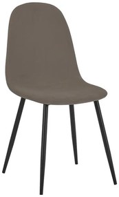 Καρέκλα Bella γκρι βελούδο με πόδι μαύρο μέταλλο 43.5x52x89εκ 4αδα 43.5x52x89 εκ.