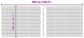 vidaXL Φράχτης από Καλάμια Καφέ 500 x 140 εκ. Καλαμίδι